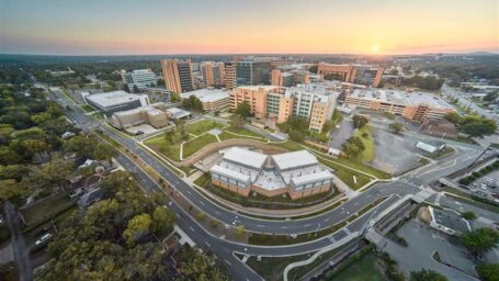 A view of UAMS from a drone